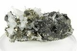 Beautiful Quartz Crystals with Pyrite & Sphalerite - Peru #250282-1